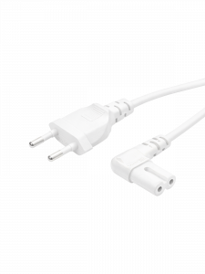 Кабель питания сетевой C7 угловой 1.5м Орбита OT-ELS10 Белый